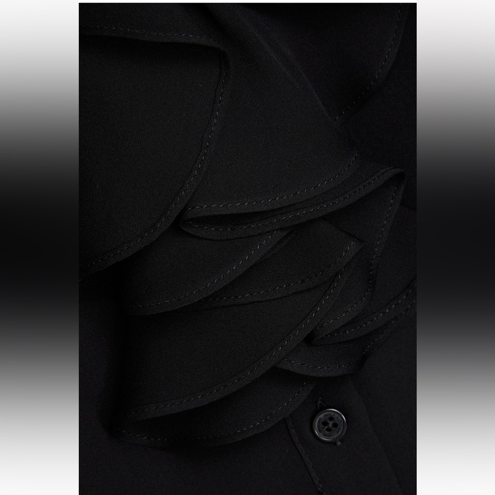 NWT Nili Lotan Silk Lily Blouse in Black Size Small - Picture 8 of 11